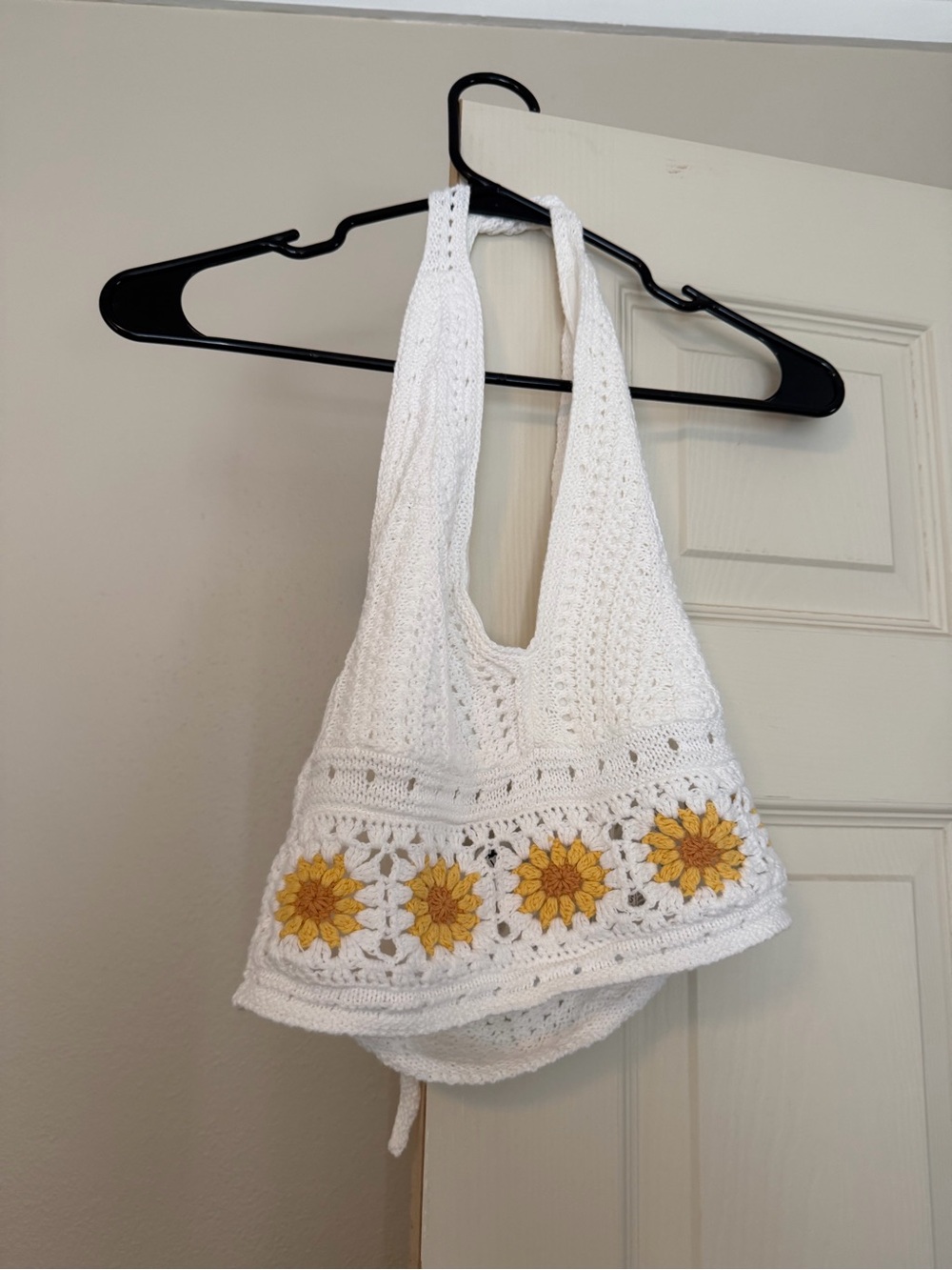 Hollister Cream Crochet Tank Top